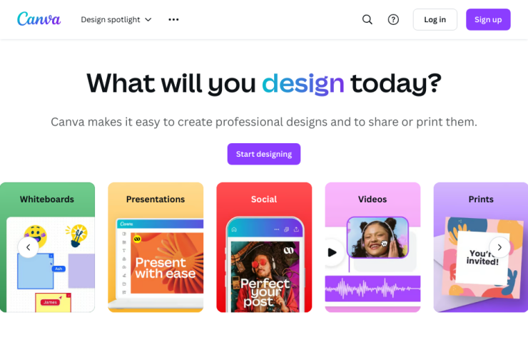 Permite que qualquer pessoa crie designs de forma simples e acessível