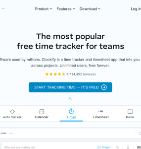 Uma ferramenta gratuita de rastreamento de tempo que facilita a gestão de equipes e ajuda a otimizar a produtividade no dia a dia.