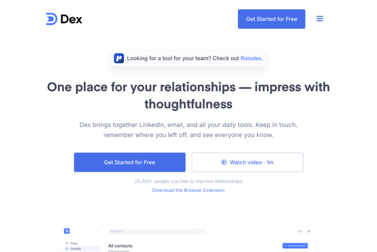 Um CRM pessoal que te ajuda a lembrar de manter contato com as pessoas importantes da sua vida.
