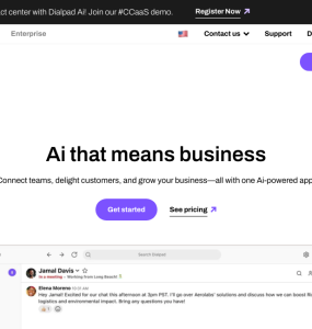 Uma plataforma de comunicação na nuvem que utiliza inteligência artificial para facilitar interações e melhorar a experiência do usuário.