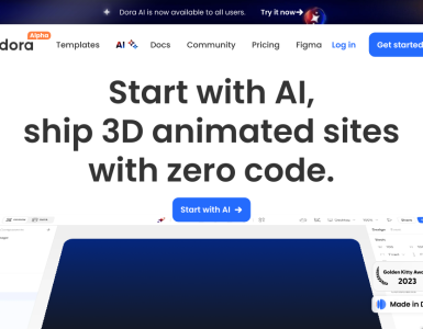Crie sites animados em 3D de forma fácil e rápida com a ajuda da inteligência artificial.