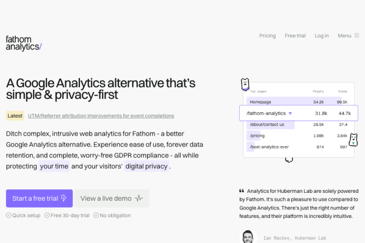 Uma alternativa simples e focada na privacidade para quem busca uma ferramenta de análise de dados.