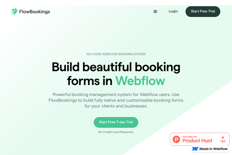 Crie formulários de reserva de forma simples e prática no Webflow