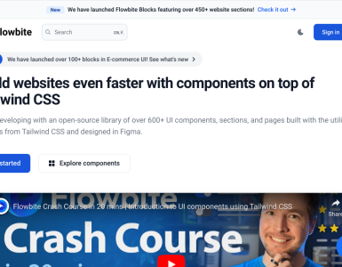 Crie interfaces usando componentes prontos que se integram facilmente ao Tailwind CSS.