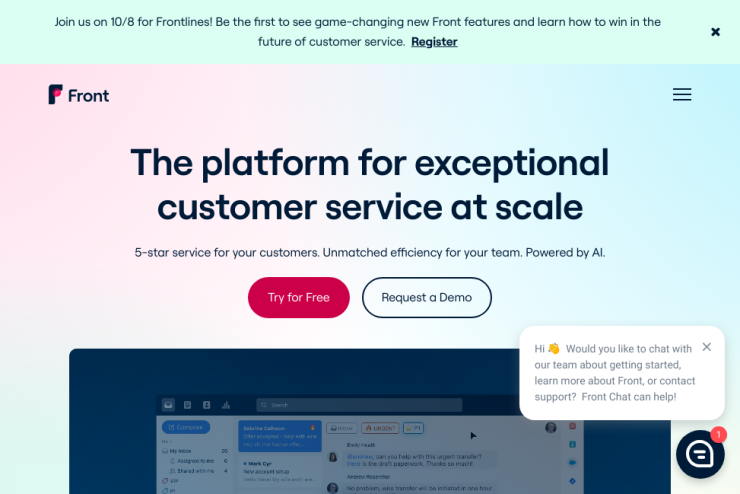 Uma plataforma moderna para atendimento ao cliente