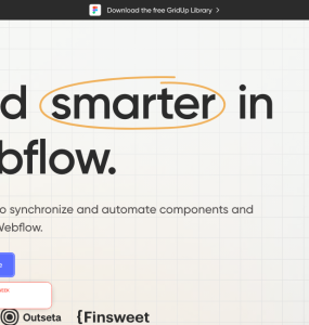 Construa de forma mais inteligente no Webflow e otimize seus projetos com facilidade e eficiência.