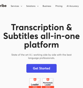 Uma plataforma completa para transcrição e legendas