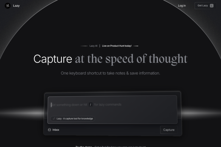 Capture suas ideias rapidamente e sem esforço