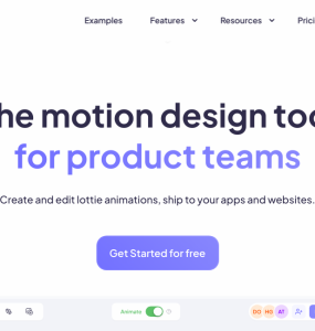 Uma ferramenta de design em movimento ideal para equipes de produto