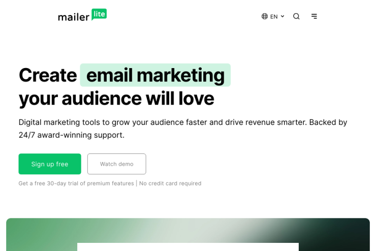 Crie newsletters por e-mail