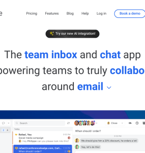 Gerencie e-mails em equipe