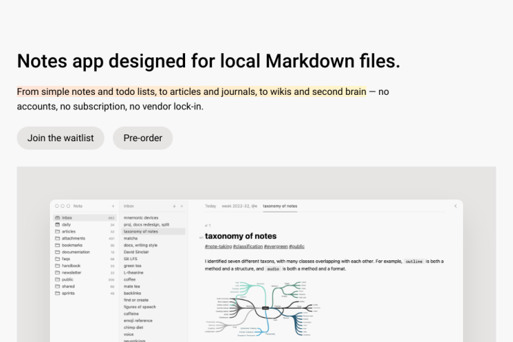 Notas em markdown para Mac