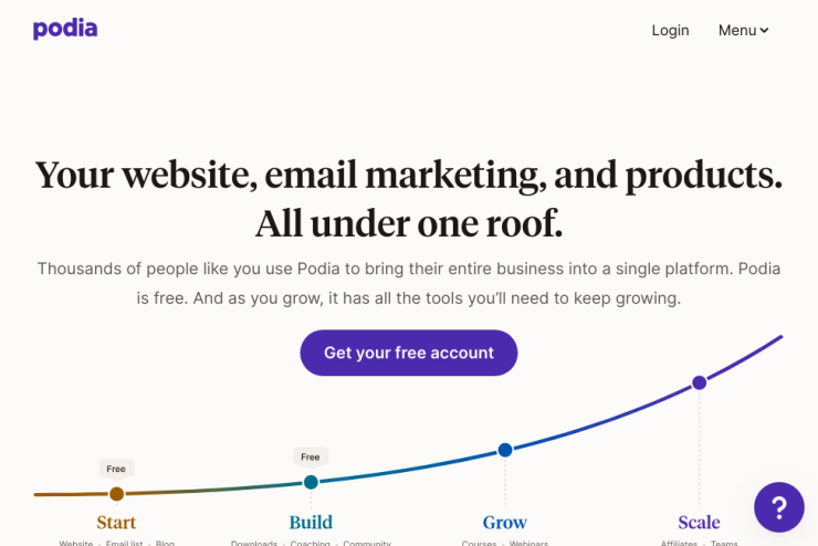 Crie sua presença online com uma plataforma que une site