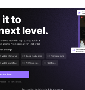Uma plataforma completa para gravar e editar podcasts e vídeos de forma simples e prática