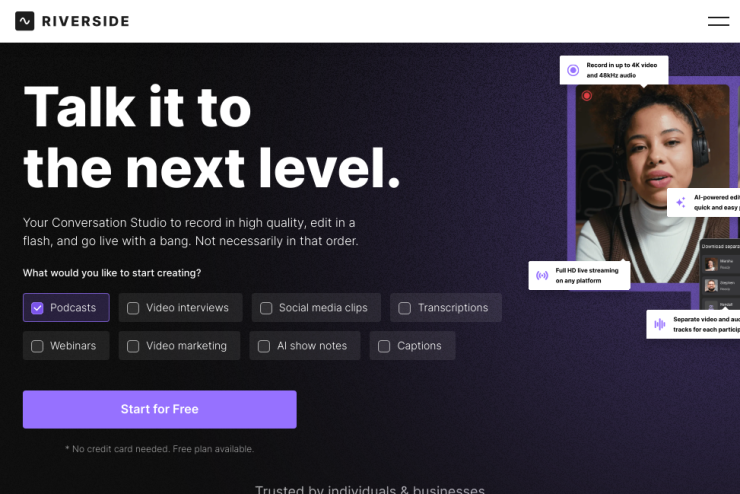 Uma plataforma completa para gravar e editar podcasts e vídeos de forma simples e prática