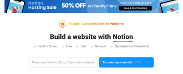 Construa sites de forma descomplicada usando Notion. Ideal para quem busca uma solução prática e rápida para criar páginas na web.