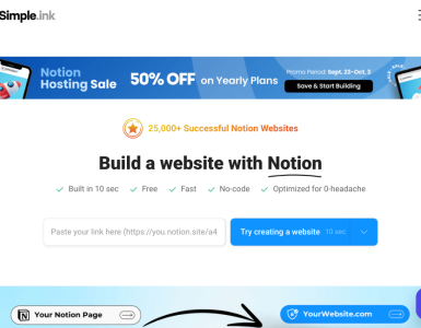 Construa sites de forma descomplicada usando Notion. Ideal para quem busca uma solução prática e rápida para criar páginas na web.