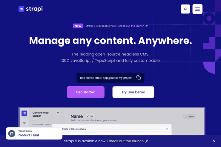 Uma plataforma de gerenciamento de conteúdo flexível e de código aberto