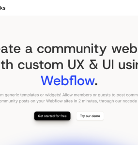 Crie comunidades personalizadas de forma fácil e rápida com a plataforma que transforma suas ideias em realidade no Webflow.