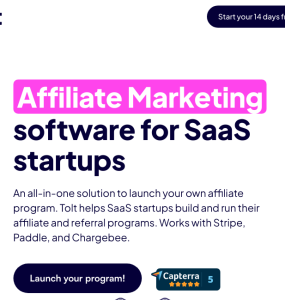 Software de marketing de afiliados voltado para startups de SaaS