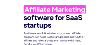 Software de marketing de afiliados voltado para startups de SaaS