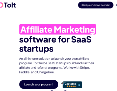 Software de marketing de afiliados voltado para startups de SaaS