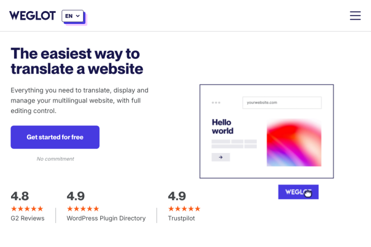 A forma mais simples de traduzir seu site e alcançar um público global.