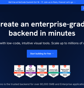 Crie o backend sem código para impulsionar e escalar qualquer aplicativo de forma simples e prática.