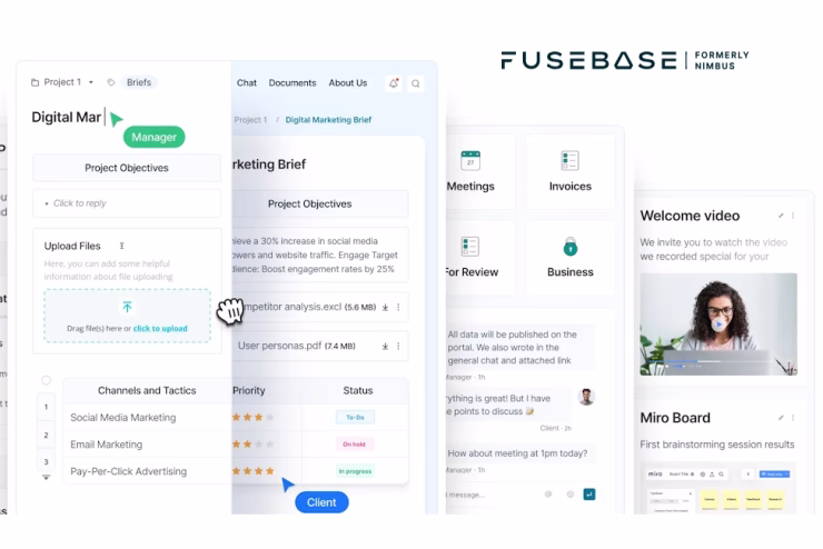 ferramenta de colaboração Fusebase