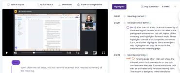 Gravação e transcrição automática de reuniões pelo MeetGeek