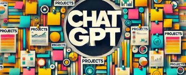 Interface do ChatGPT com organização de projetos