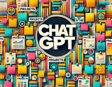 Interface do ChatGPT com organização de projetos